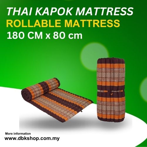 Thai Kapok Roll Up Mattress Foldout Mat RedEle